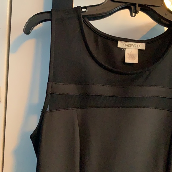 Arden B. Black sleeveless dress with mesh trim - Picture 2 of 3